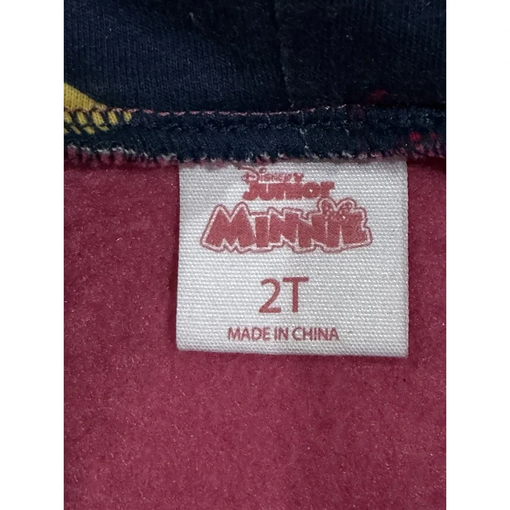Disney Minnie Mouse Pink Full Zip-Up‎ Jacket Toddler 2T Bow Ears